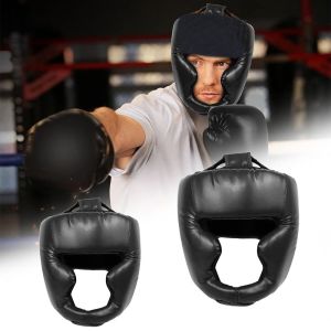 FZIPUA PU Leather Boxing Headgear Breathable Adjustable Training Equipment Thick Foam Padding Boxing Headguard