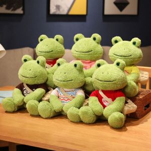 RBJ4 Children Gift Home Decor Bag Pendant Animal Dolls Cartoon Doll Crossbody Bag Sweater Frog Doll Frog Stuffed Toy Stuffed Animals Dressing Frog Plush Toy