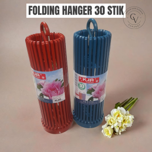 FOLDING HANGER 30 STIK / JEMURAN BAJU BAYI / FOLDING HANGER BAJU / GANTUNGAN PUTER 30 STIK REIVO