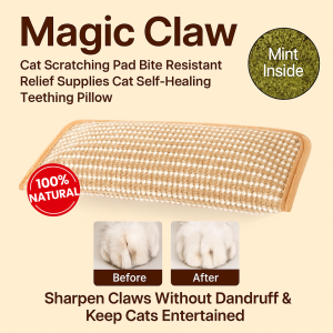 Magic Claw Cat Scratching Pad Bite Resistant Relief Supplies Cat SelfHeeling Teething Pillow