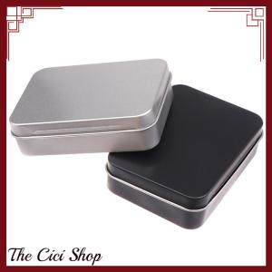 [The Cici Shop] 1PC Frosted Household Iron Storage Box Metal Box Tin Plated Container Empty Hinged Lid Small Empty Storage Box
