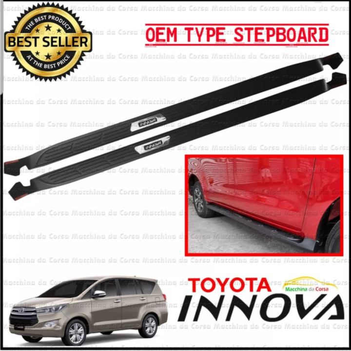 Toyota Innova 2016 2024 Oem Side Step Board Black Door Stepboard