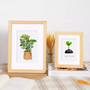 Wooden Picture Frame Wall Decor Photo Frame Home Decor Picture Holder With Stand Picture Frame