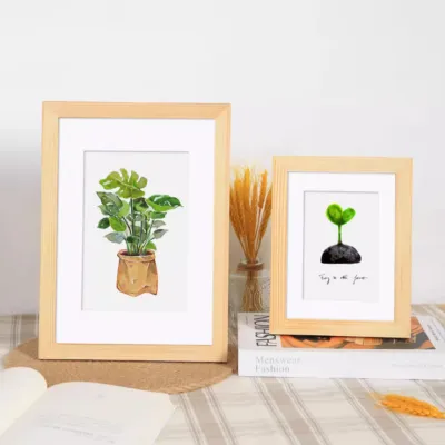 Wooden Picture Frame Wall Decor Photo Frame Home Decor Picture Holder With Stand Picture Frame