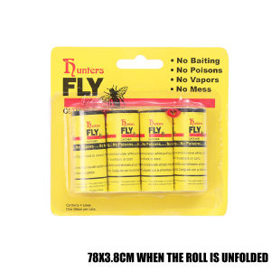 4 cuộn dính côn trùng giấy treo mạnh mẽ flycatcher tấm hình dán kiểm soát dịch hại thuốc trừ sâu hai mặt băng dính 78 cm/cuộn