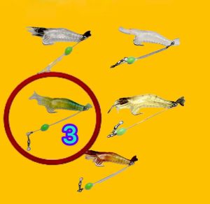 เหยื่อตกปลาปลอม เหยื่อกุ้งปลอม ซิลิโคนอ่อนนิ่ม เหมือนจริง มี 5 สีแบ่งจำหน่ายและเป็นชุดให้เลือกขนาด 8.5 เซ็น หนัก 5.8 กรัม โยนได้ไกล ไม่หลุดง่าย