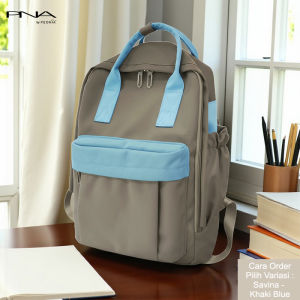 Peonia PNA SAVINA Water Resistant Tas Ransel Besar Wanita Laptop 14 inch Backpack Punggung Kantor Kerja Sekolah Kuliah Outdoor Trendy Fashion Style Travel Casual Anak Remaja Perempuan Selempang Cewek Bag
