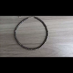 Vintage Navajo Pearl Layered Simple Grey-Pearl Beads Necklace Fashion Women Clavicle Chain Western Cowgirl