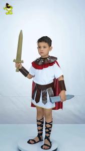 ชุดนักรบโรมันสำหรับเด็กในวันฮาโลวีน   ชุดการแสดงหน้ากากเด็กชายนักรบโรมันสำหรับงานปาร์ตี้ #