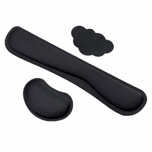 SPENCERRY 3Pcs Non-Slip Base Keyboard Wrist Rest Set Soft Cloud Shape Wristband Mouse Mat Wrist Protection Ergonomic Keyboard Hand Cushion  Accessories