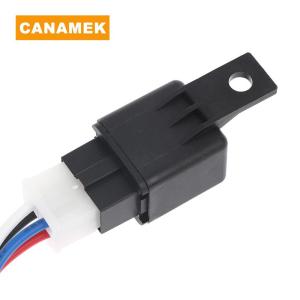 【CANAMEK】 4 Pin 40A Car Relay 12V 24V SPST Universal Automotive Relay for Strobe Light System Heavy Duty for Car Modification