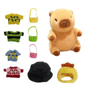 Plush Capybara Stuffed Toy Large Rodents Animal Toy Knit Sweater Stuffed Animals Fun Stuffed Toy Photo Props