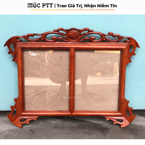 Khung Ảnh Thờ Treo màu Cổ Gỗ Hương Đá kích thước ảnh 18 x 24 20 x 25 20 x 30 25 x 35 Cm