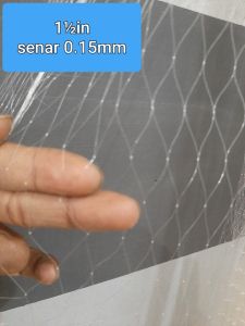 jaring ikan siap pakai panjang 10m tinggi 1m untuk di sungai