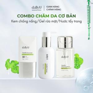 Combo skincare 3 món bộ sản phẩm chăm da cơ bản DailyU giúp da sạch sâu cấp ẩm chống nắng thuần chay - Life Style 4U