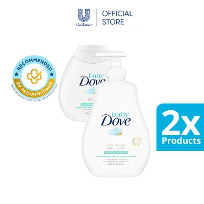 [BABY BUNDLE] Baby Dove Sensitive Moisture Hair to Toe Body Wash 400ml and Lotion 200ml