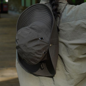 【ZTOYL】 High Quality Sun Protection Bucket Hats Wide Brimmed Hats With Adjustable Drawstring Bucket Hats