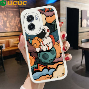 UCUC ốp lưng điện thoại Cho OPPO A5S A5 2020 A57 5G A54 2021 A53 2020 A52 Oppoa5 Oppoa53 Oppoa57 Oppoa54 Ốp Lưng Da PU Mềm Bằng Da Hoạt Hình Phi Hành Gia Vũ Trụ Quốc Gia Cảm Giác Da Mỏng
