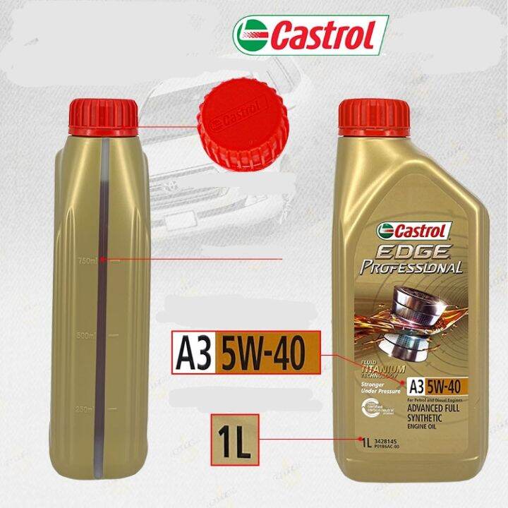 CASTROL EDGE Professional 1L 5W-40 A3 Advanced Full Synthetic For ...