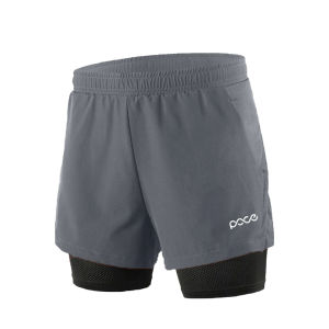 Quần chạy bộ nam PACE RACING 2 lớp thoáng khí thấm hút mồ hôi và khô nhanh thoải mái vận động màu CAM