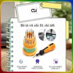 Bộ tua vít cốc 31 chi tiết đa năng nhỏ gọn tô vít chuyên dụng sửa điện thoại laptop