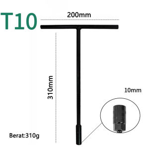 ISKU Kunci T/T-Type Socket Kunci T Kunci Sock 08 MM 10MM 12MM 14MM Kunci Sok T