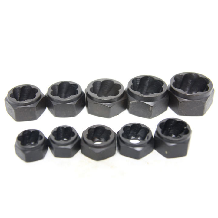 10Pcs Damaged Nut Bolt Remover Stud Extractor Set Metric Broken Bolt