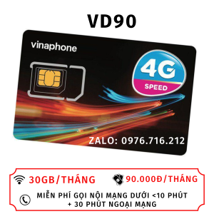 [ GIÁ HỜI ] Sim Vinaphone 4G VD90  BIG120  D169G  TẶNG data TỐC ĐỘ CAO + Gọi thoại miễn phí FREESHIP - CHƯA KÍCH HOẠT