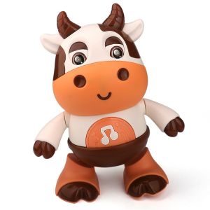 Electric Dancing Cow Toy Dancing Music Robot Color Sing and Dance Cute Cattle  Toy Animal Figures Early Educational Toys