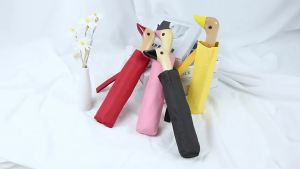 ร่มชาย Ins น่ารัก หัวเป็ด ด้ามไม้ ร่มกัน UV กันแดด กันฝน กันลม อัตโนมัติ 2 ตอน สำหรับผู้หญิง ของขวัญ