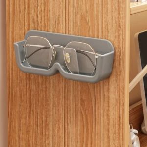 BESTOUR Wall Mounted Sun-glasses Display Holder Punch-free Wardrobe Decoration Glass Showcase Sunglasses Shelf Portable Eyewear Storage Box Desktop Bathroom Bedroom
