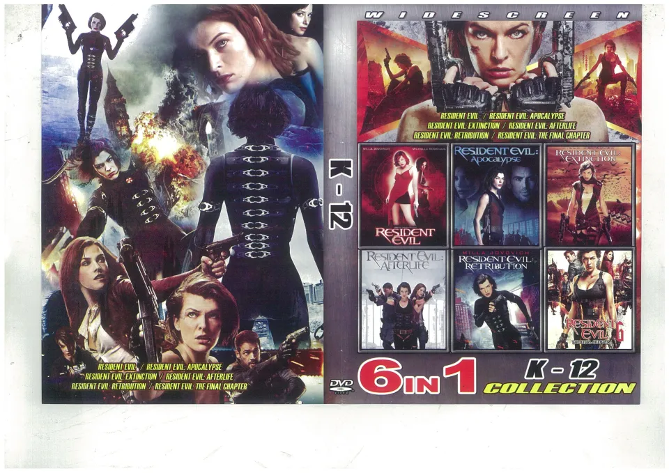 DVD English Movie Resident Evil 6 In 1 Collection K 12