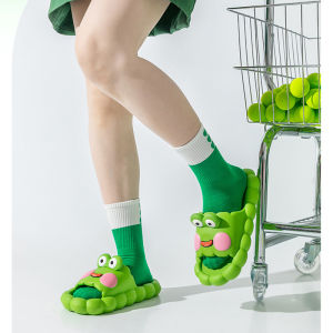 Frog Slipper Cloud Woman Sandal Funny Flip Flops Cartoon Soft Beach Non Slip House Home Shoe Platform Casual Female Slides EVA
