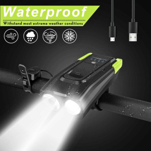 NEWBOLER Lampu Depan Sepeda Led charger super terang Klakson Rechargeable 2000mAh 800 Lumens BK 1718