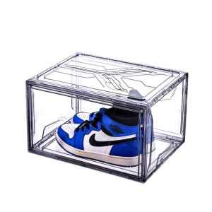 【Local Spot】Shoe box Stackable Thick Transparent Sneaker Shoes Storage AJ Display Boxes shoebox