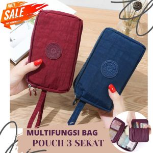 TP079 - Pouch Nylon Wanita Waterproof Tas Selempang Mini Cewek Anti Air Dompet HP Handphone Sling Bag Nilon Import