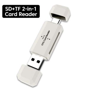 Type C SD Card Reader TF 2 in 1 USB2.0 OTG High Speed Smart Adapter for PC Laptop Accessories
