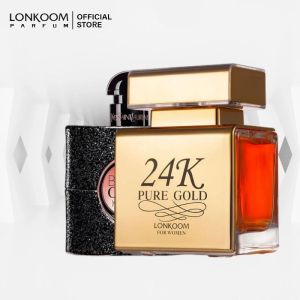 [Best Seller][Official]LONKOOM Original Perfume100ml EDP 24K Gold minyak wangi perempuan lelaki tahan lama Sweet Fruity Strawberry Vanilla Fragrance gift set for Women/men parfum100% Eau De Parfum Long Lasting Spray