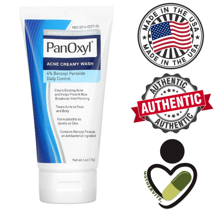 PanOxyl Acne Creamy Wash Benzoyl Peroxide 4 Daily Control 6 Oz 170 