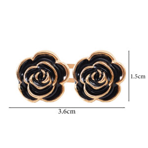 【♡Lovely girls house♡】Detachable Metal Waist Buttons Rose Flower Patterns Metal Pants Button for Clothes Adjustable Pin
