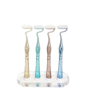แปรงสีฟัน ปกป้องเหงือก แปรงแนวตั้งรูปตัว S วัสดุเป็นมิตรต่อสิ่งแวดล้อม รุ่นผู้บรรลุนิติภาวะ ขนแปรงอ่อนนุ่ม ท สีแบบสุ่ม