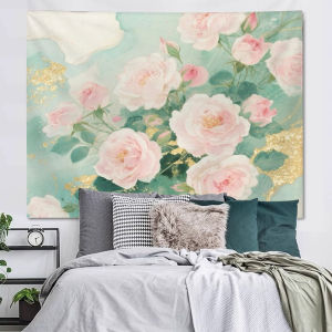 Chinese-style ancient artistic atmosphere background tapestry for living room and study high-end decorative tapestry for bedroom headboard to conceal imperfections