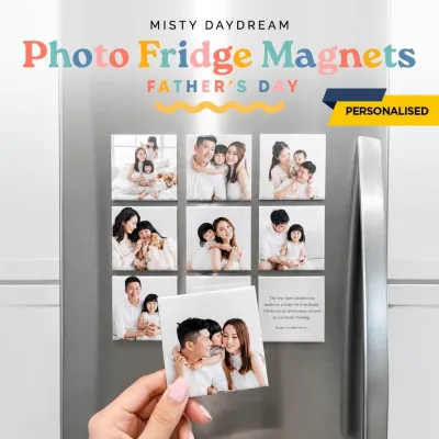 [SG Seller] Customised Fridge Photo Magnet | Personalised Photo Printing Gift | Fathers Day Gifts