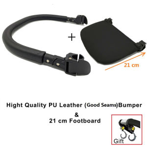 Momtan®Baby stroller accessories armrest PU leather bumper bar handrail extend footboard hook for Babyzen Yoyo 2 yoyo