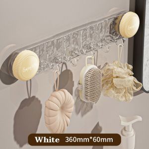 Rotating Suction Cup Hooks Heavy Duty No Drill Wall Hanger for Bathroom Kitchen Door Back Organizer Space Saving Storage