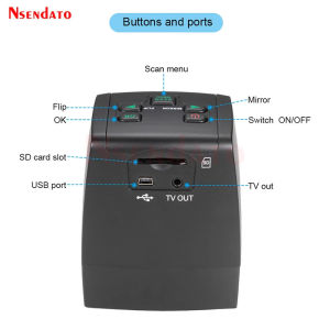 14MP/22MP High-Resolution Photo Foto Film Scanner Convert 35 mm 8 mm Color 2.4" LCD Slide Viewer Film Digital Negative Scanner