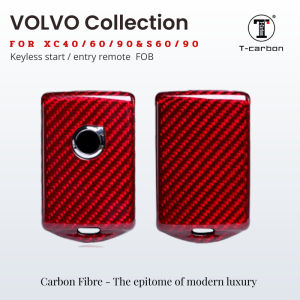 T Carbon Genuine Carbon Fibre Key FOB Cover Case / Shell for 18 up VOLVO XC60 XC90 V60 S60