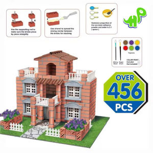 Đồ Chơi Xây Nhà Gạch Mini  tập làm Thợ Xây Tí Hon Xây nhà bằng gạch mini Đồ chơi giáo dục trí tuệ dành cho bé