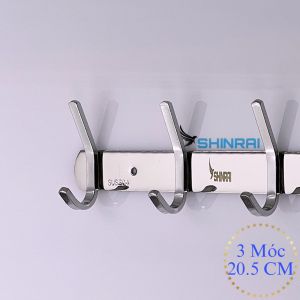 ( Móc Áo Đôi - Dán Tường ) Móc Treo Quần Áo Trên Dưới  Móc Treo Đồ Đa Năng Nhà Tắm INOX SUS304 Tấm Đặc Siêu Dày
