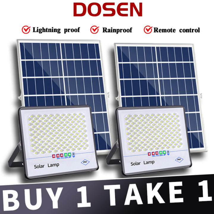 DOSEN Solar LED Light Outdoor Lighting 5M cable lights Big Watt LED